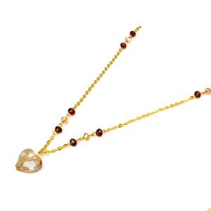 Collar Oro Con Cristales Topacio