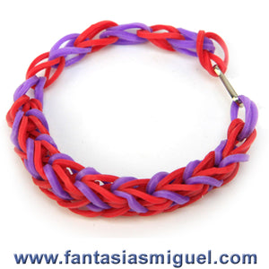 Pulsera Morado/Rojo