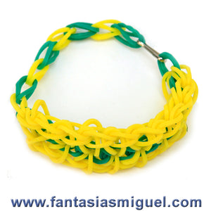 Pulsera Con Ligas Agua Amarillo