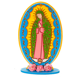 Virgen Calada Con Pintura Acrílica