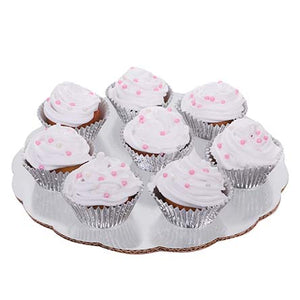 Charola Cupcakes Plata