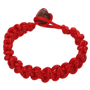 Pulsera De Cola De Rata Roja