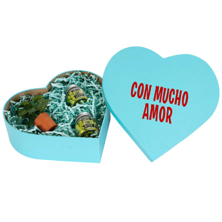 Caja Corazon Verde Con Vinil