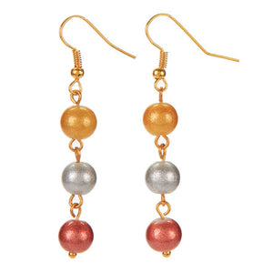 Aretes De Engarce Con Perlas Destello