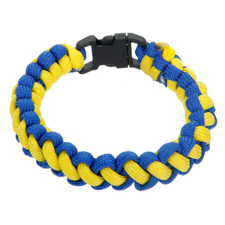 Pulsera Tejida De Cordón Amarillo/Azul