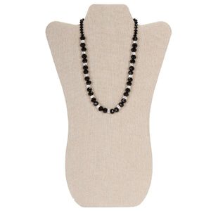 Collar De Rondeles Negros Y Plata