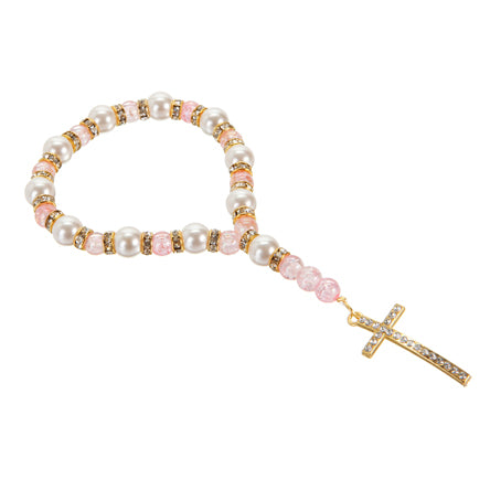 Decenario Con Cuenta Cristal Rosa Y Oro | Proyecto | Fantasias Miguel ...