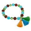 Fantasías Miguel Clave:FC389 Pulsera Multicolor Con Borlas