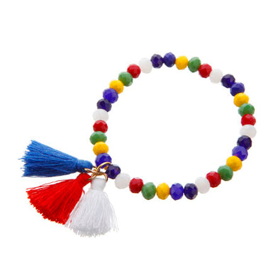 Fantasías Miguel Clave:FC50 Pulsera Multicolor Con Tres Borlas