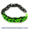 Fantasías Miguel Clave:FO38 Pulsera Con Ligas Doble x Negro-Limón