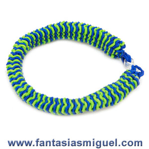 Pulsera Con Ligas Limón-Azul