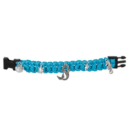 Pulsera Azul Con Sirena Y Dijes Marinos