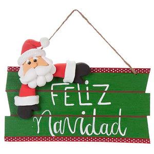 Letrero Feliz Navidad Con Santa Claus