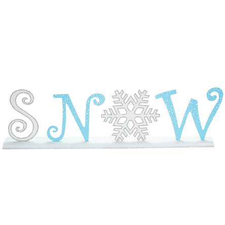 Letrero Snow Con Copo De Nieve