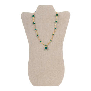 Collar Ondulado De Cristales Esmeralda