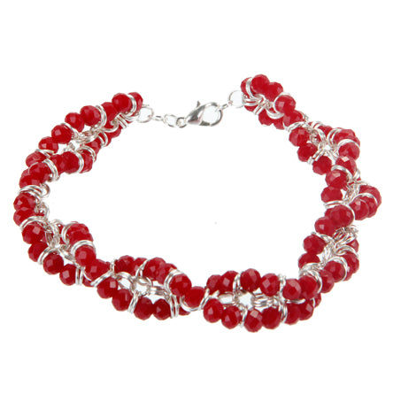 Pulsera Trenzada De Cristales