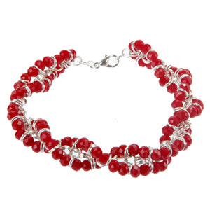 Pulsera Trenzada De Cristales