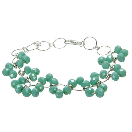 Pulsera De Argollas Con Rondeles Jade