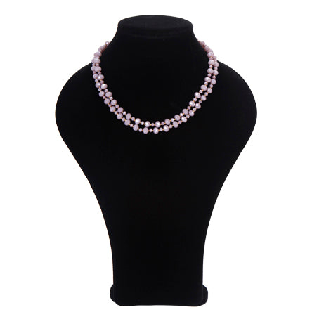 Collar Doble De Rondeles Lavanda