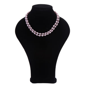 Collar Doble De Rondeles Lavanda