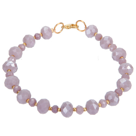 Pulsera De Rondeles Lavanda