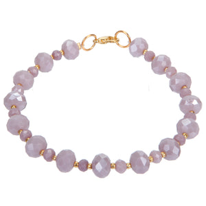 Pulsera De Rondeles Lavanda