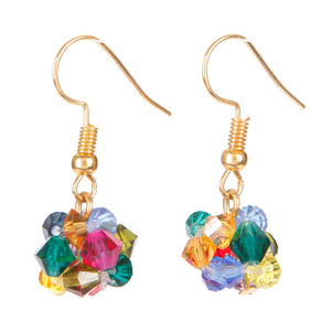 Aretes De Cristal Preciosa De Colores