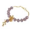 Fantasías Miguel Clave:GF291 Pulsera Decenario Lavanda Oro Con Rondel