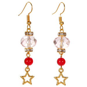 Aretes Con Rondel Y Dijes De Estrella