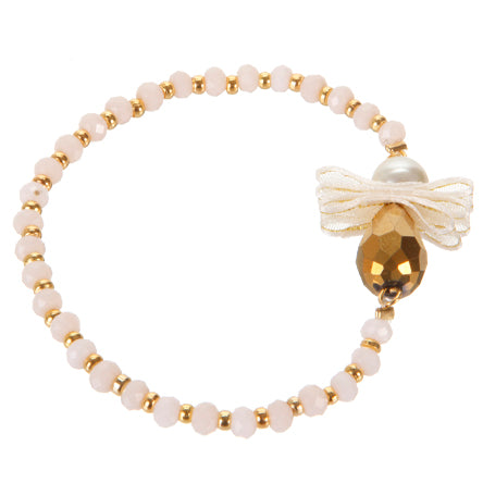 Pulsera Con Rondeles Marfil Ángel