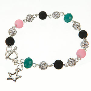 Pulsera Multicolor Con Rondel Facetado