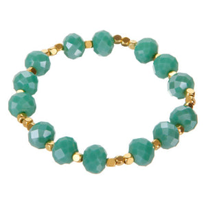 Pulsera Menta Oro Con Rondel