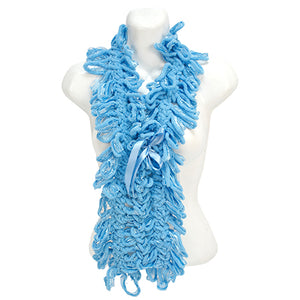 Bufanda De Chenille Azul