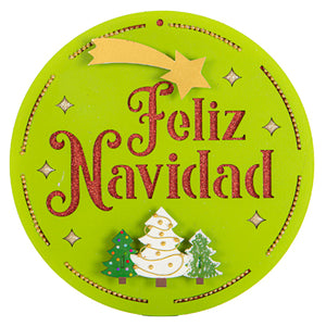 Esfera Feliz Navidad Pinos