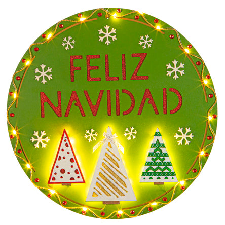 Esfera Feliz Navidad Con Pinos