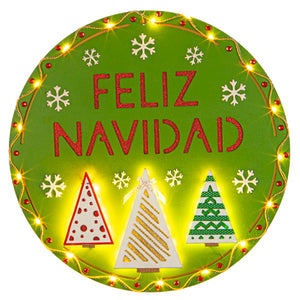 Esfera Feliz Navidad Con Pinos