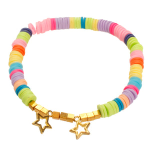 Pulsera Heishi Estrellas Multicolor