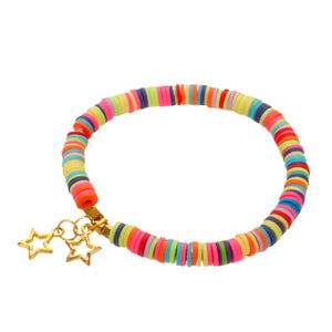 Pulsera Multicolor Con Dijes Deestrellas