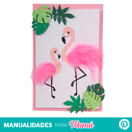 Tarjeta Para Mamá Flamingos