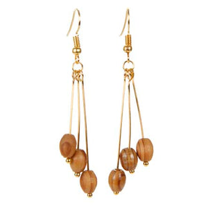 Aretes Con Cuentas De Madera