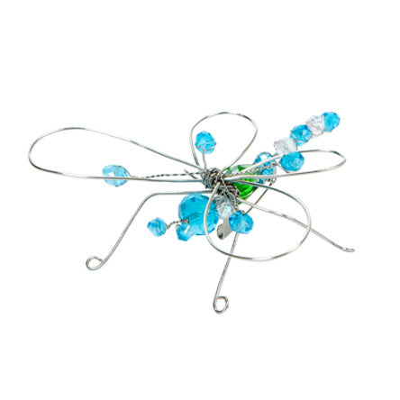 Broche Libélula Con Alambre Y Rondeles