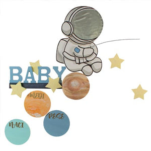Letrero Bienvenido Bebe Astronauta