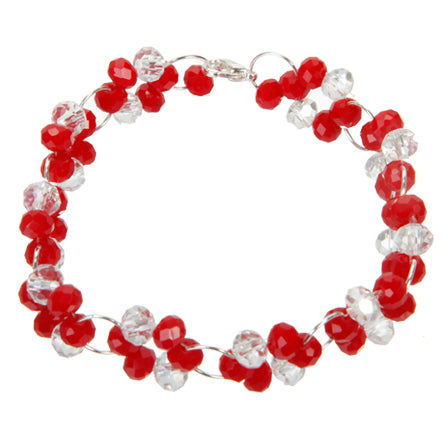 Pulsera De Rondeles  Engarsada Con Argollas