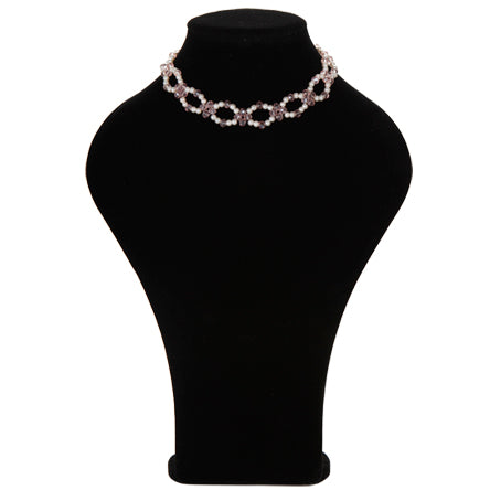 Collar Tejido Con Rondel Cristal