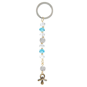 Llavero Baby Azul Con Chupón Y Rondeles