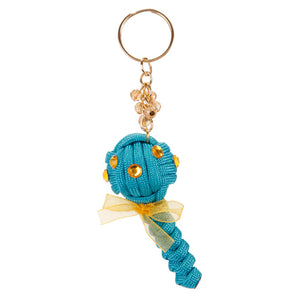 Llavero Con Sonaja Tejida Con Cordón Paracaidas