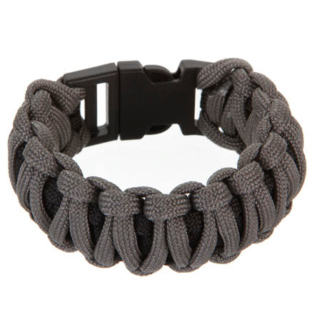 Pulsera Con Cordon Paracaidas Negro/Gris
