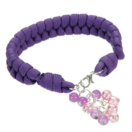 Pulsera Morada Con Engarces De Cuentas Brillantes