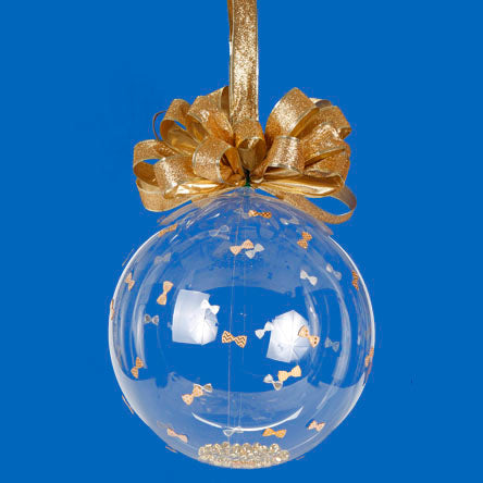 Adorno Navideño Con Globo Transparente Y Cascabeles