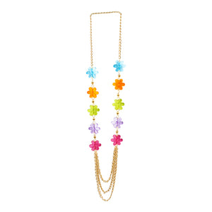Collar Con Flores Multicolor